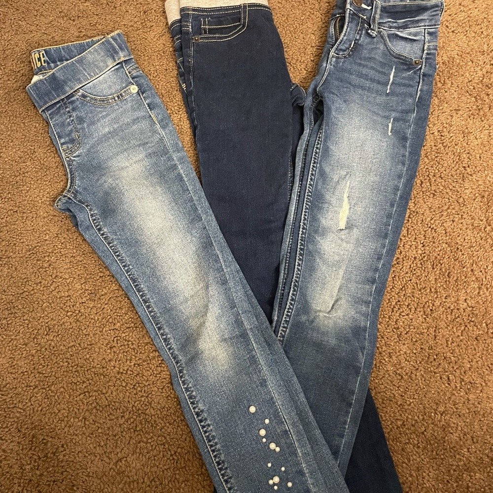 Lot of 3 pairs of justice jeans